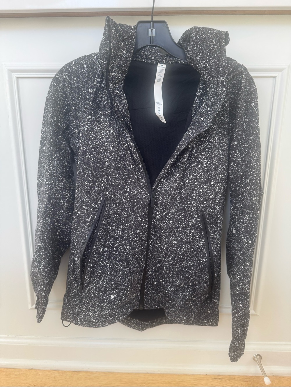 Lululemon Speckled Black Zip-Up Hoodie Jacket